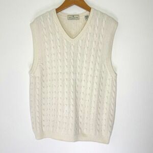 John‎ Ashford Golf cotton cable knit sweater vest xxl